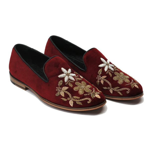 Hand Embroidered Zardosi Wedding Slip-Ons | VLT EMB 0069