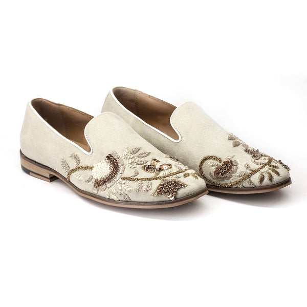 Royalfee Orlando Embroidered Velvet  Slip-On | VLT EMB 0135